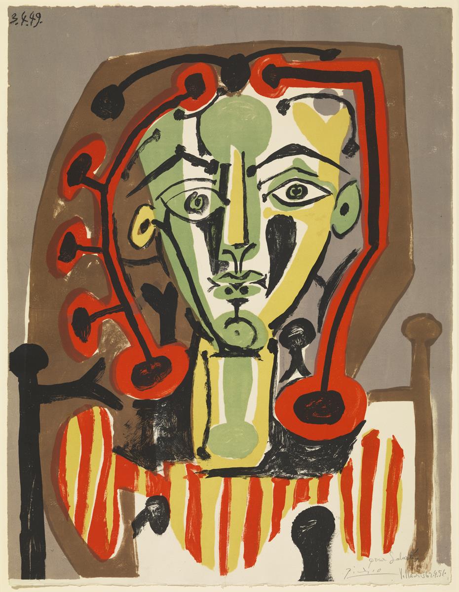 Figure with Striped Bodice