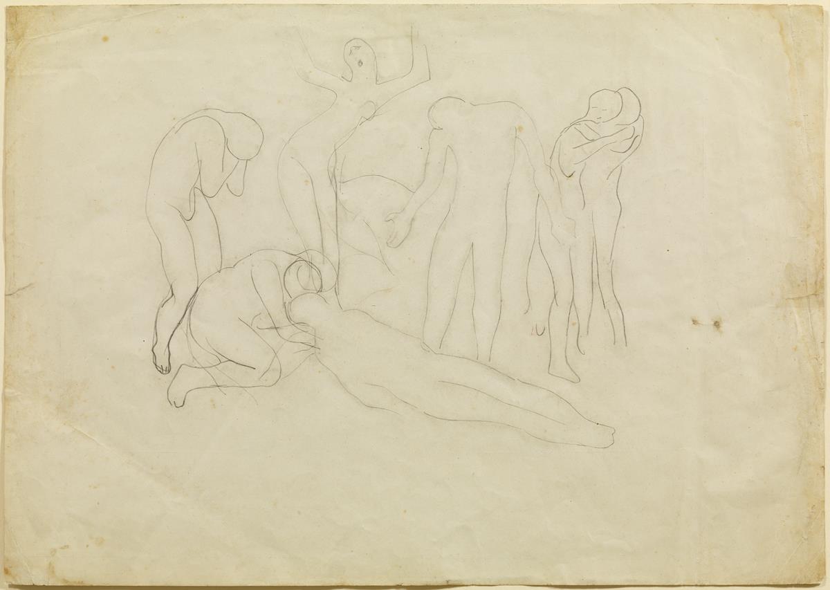 Croquis para "Evocación (El entierro de Casagemas)"