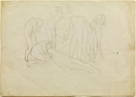 Croquis para "Evocación (El entierro de Casagemas)"