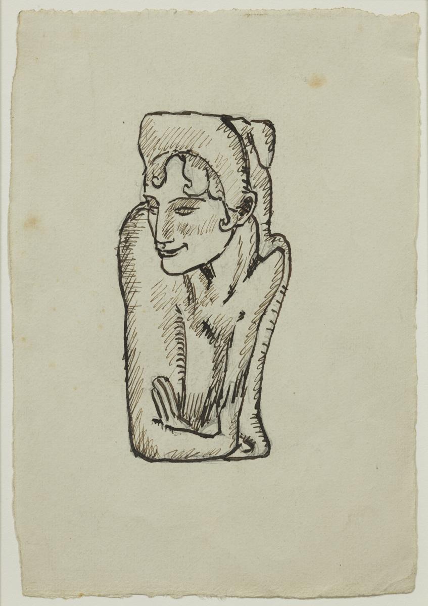 Bust de dona amb els braços creuats