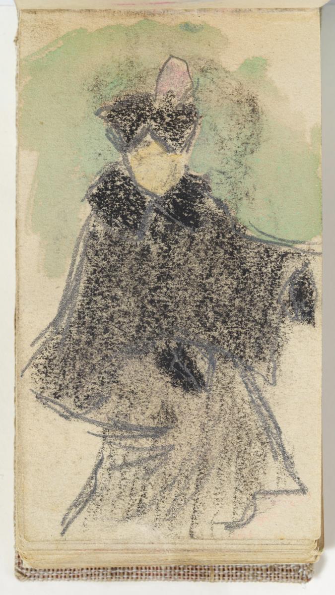 Woman in a Hat and a Cape