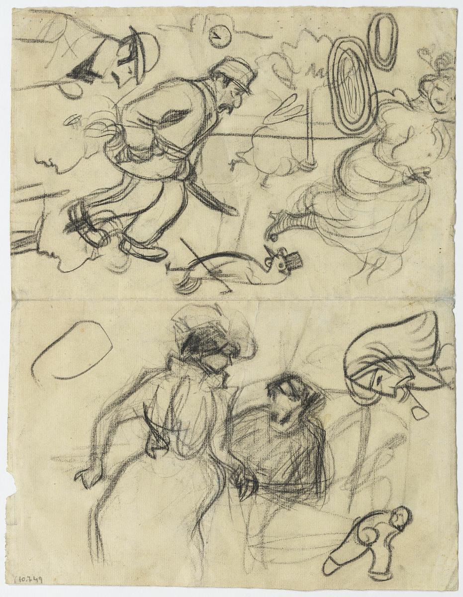 Municipal perseguint una dona i altres croquis