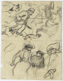 Municipal perseguint una dona i altres croquis