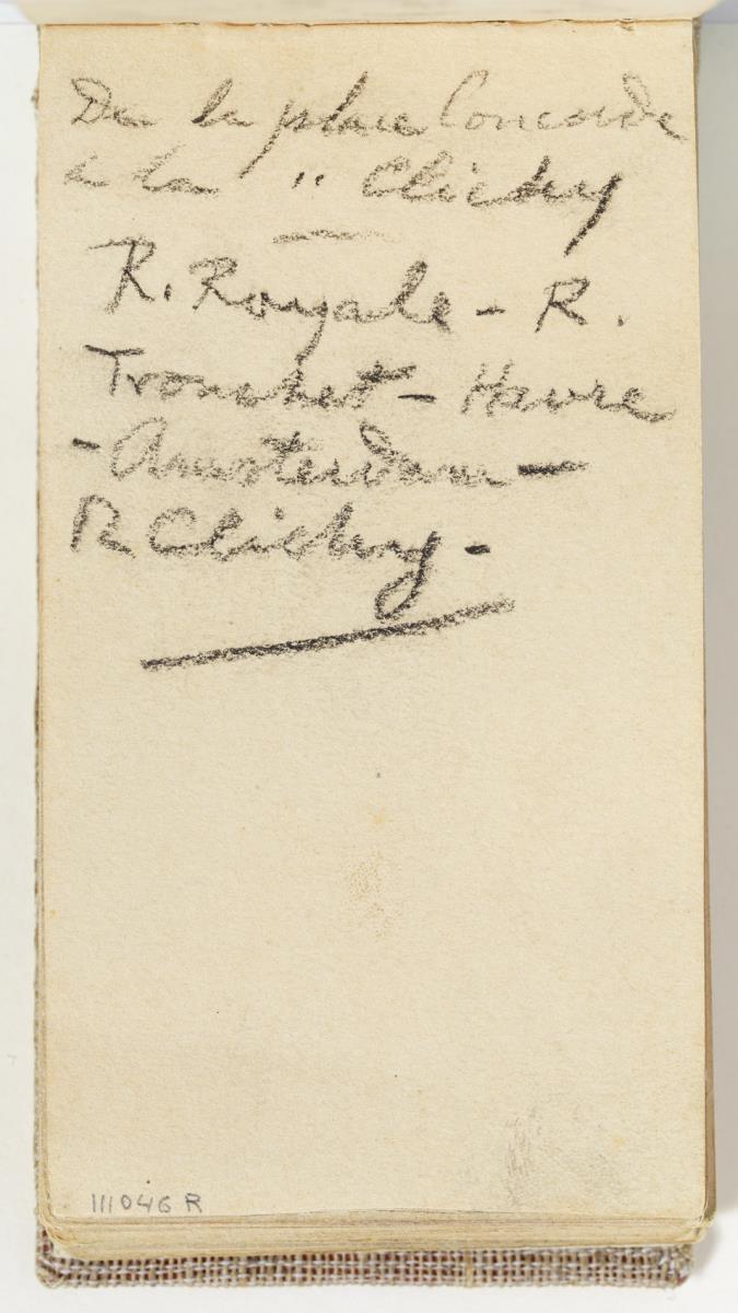 Handwritten Itinerary