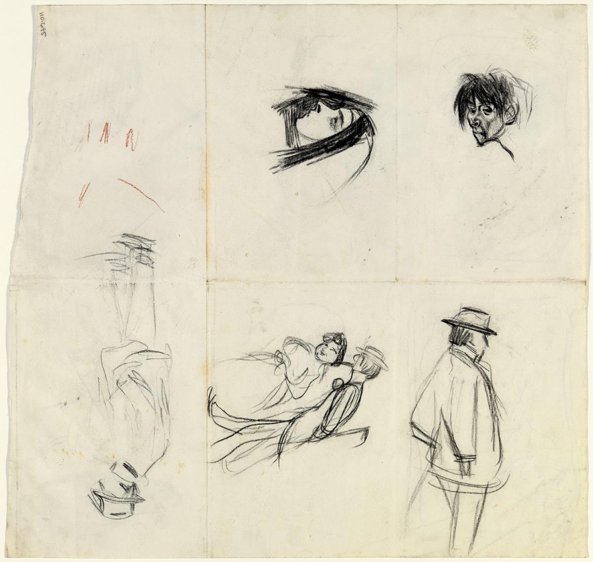 Croquis de cabezas y figuras
