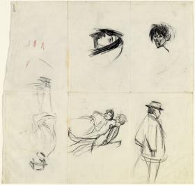 Croquis de cabezas y figuras