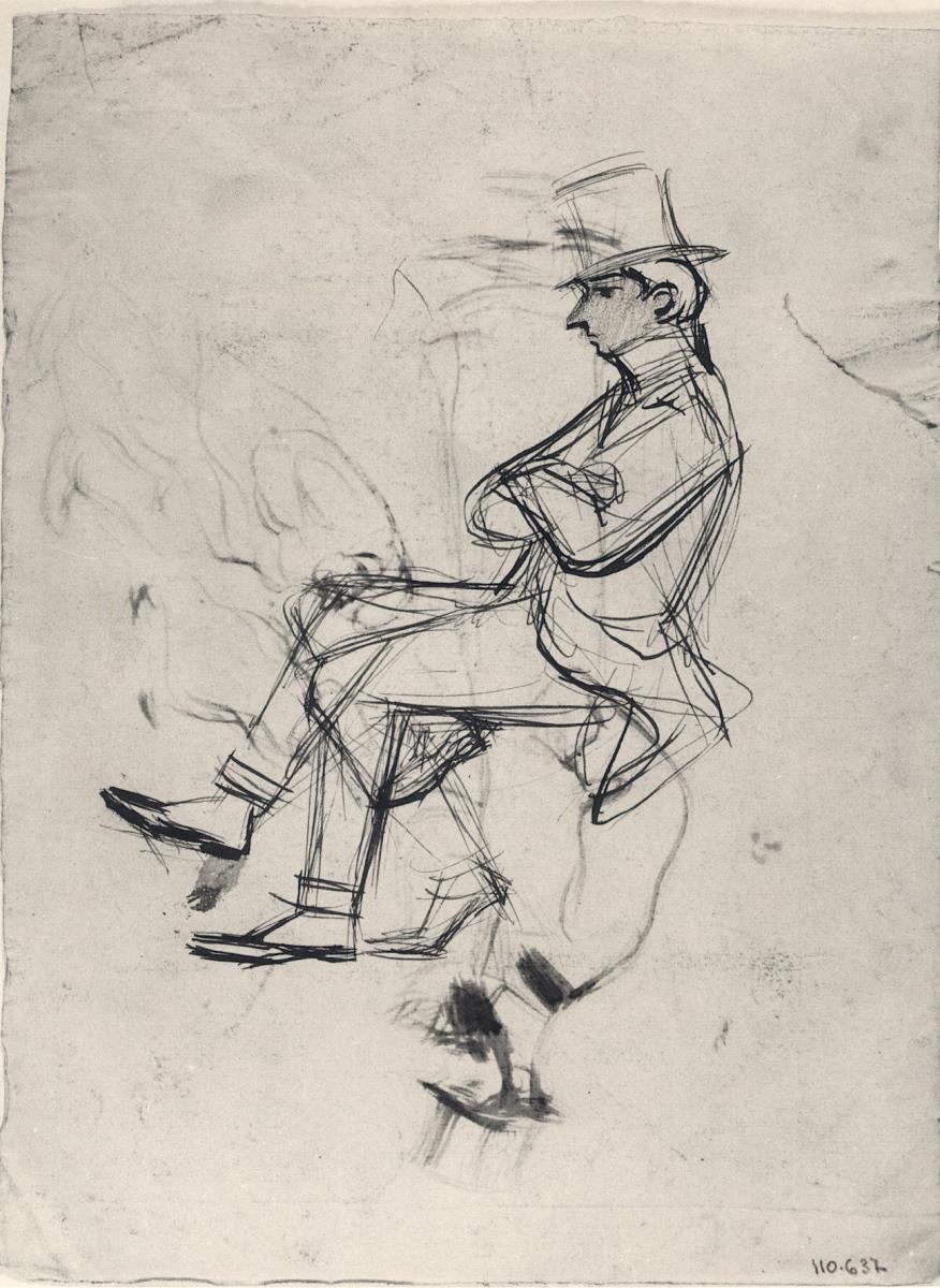 Personatge masculí assegut