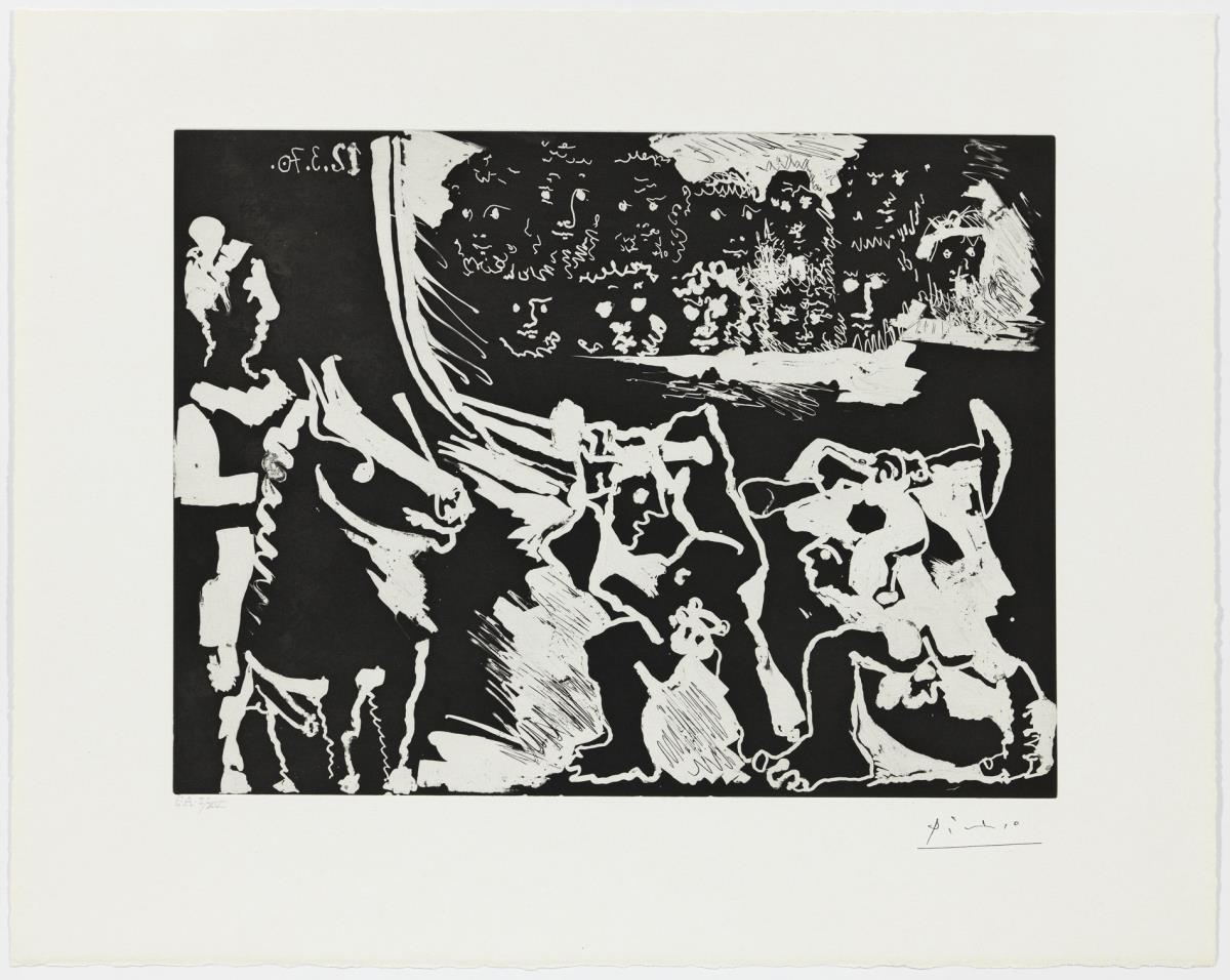 At the Circus. Pugilists and Horsewoman