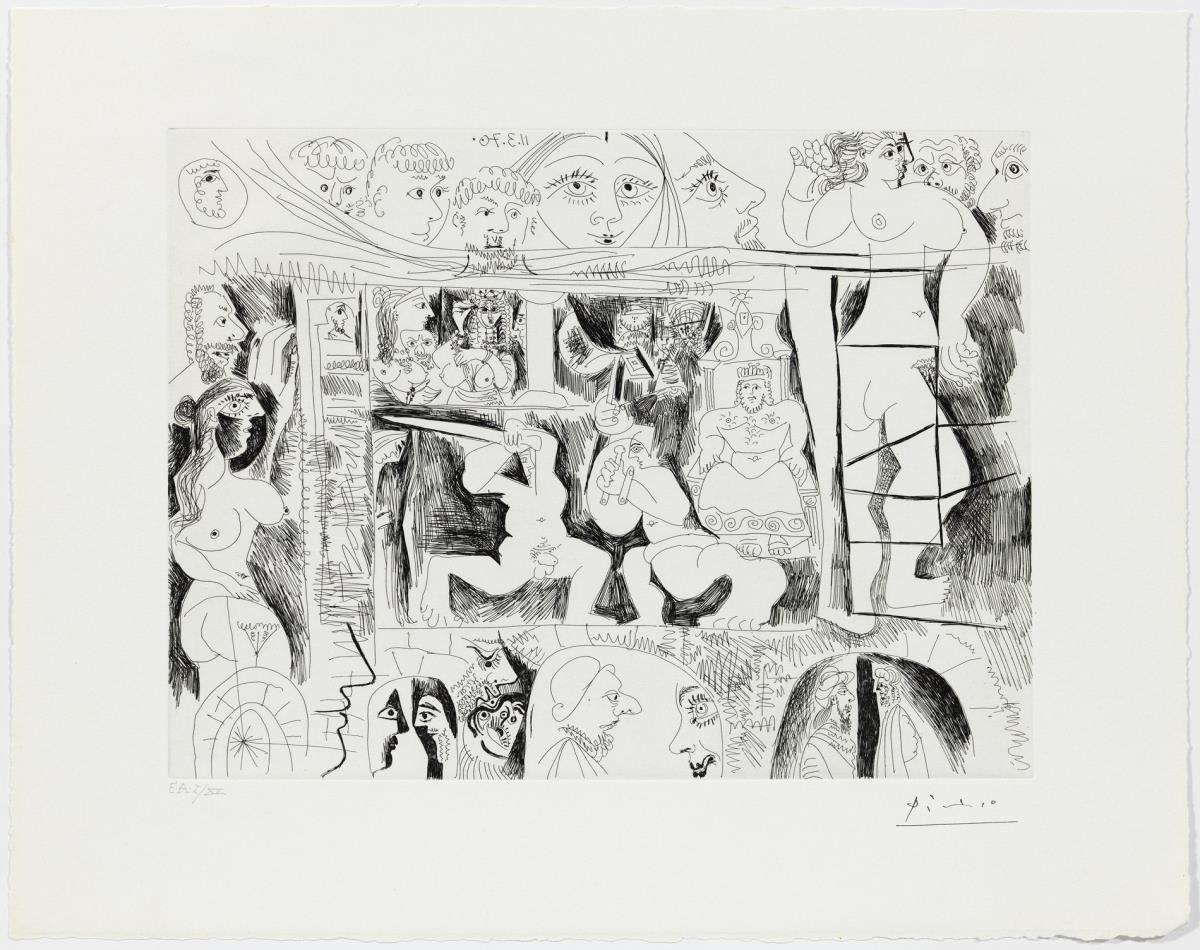 Gladiator Fight with Spectators, and below, Evocation of the Ecce Homo