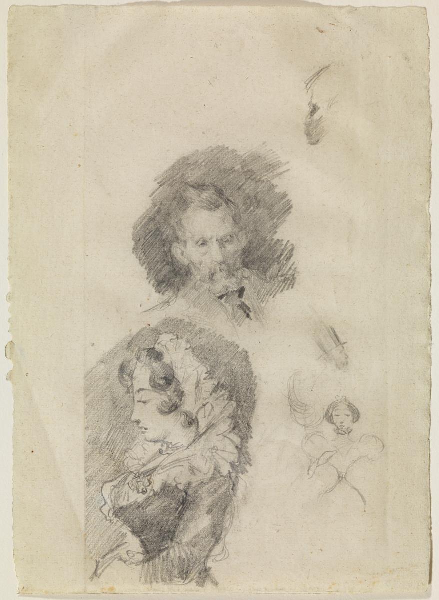 Estudi del pare de l'artista i d'una dama