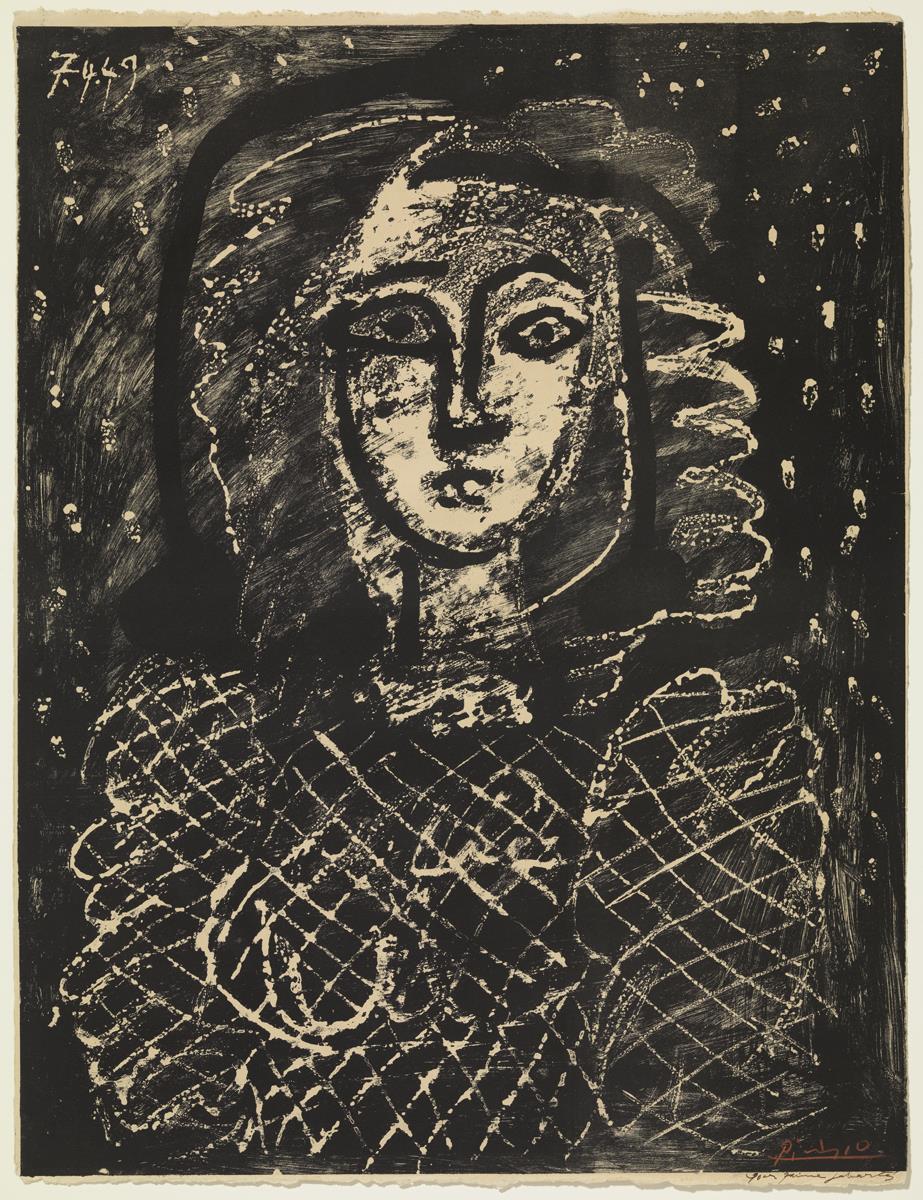 Busto con fondo estrellado