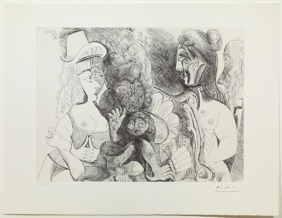 La fiesta de la patrona, con un Cupido itifálico. Degas con la nariz roja