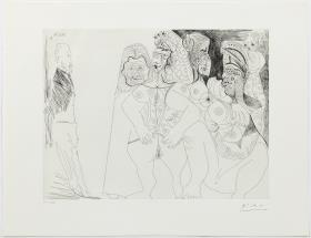 Degas, alcavota i tres prostitutes, una amb quatre pits