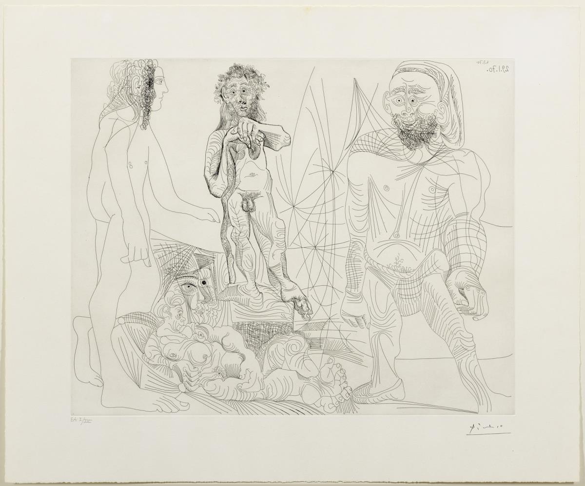 Old Model-Young Odalisque, Androgynous Woman, Arcadian Shepherd and Fisherman Wearing a Floppy Beret