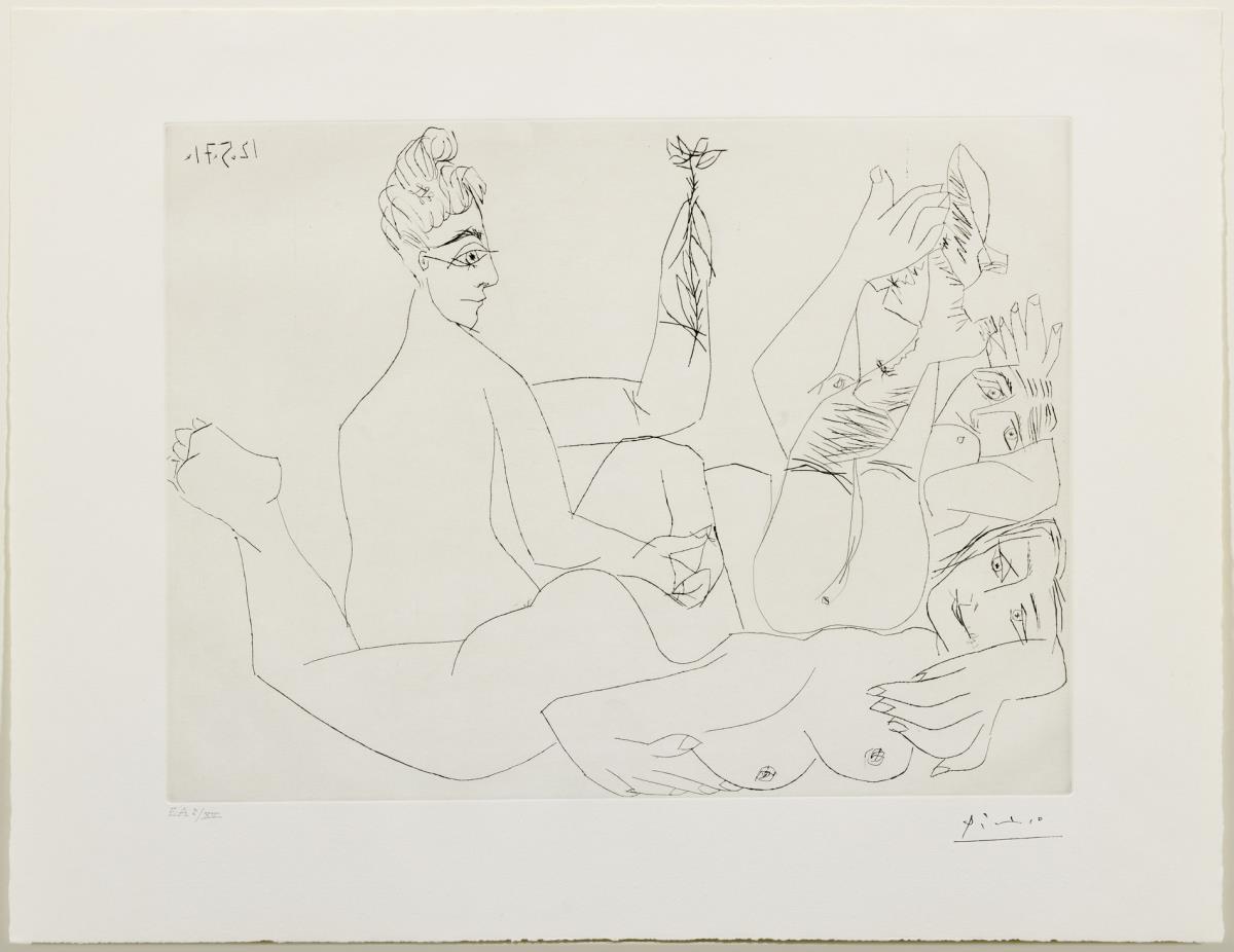 Prostitutes among Themsleves, One of Them with a Flower