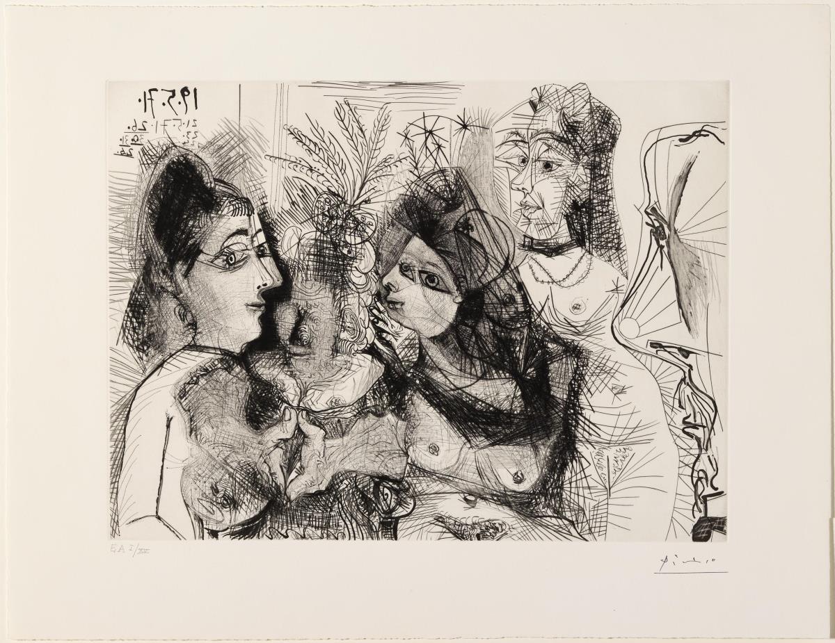 Brothel. Scandalmongering. Profile of Degas Wrinkling His Nose