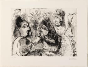 Burdel. Murmuraciones. Perfil de Degas con la nariz fruncida