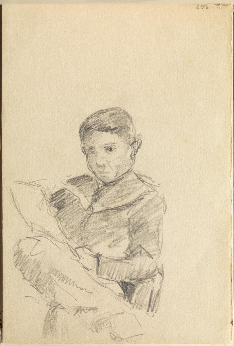 Autorretrato dibujando