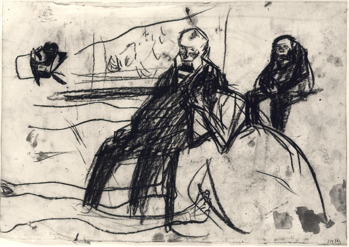 Dona plorant i altres croquis