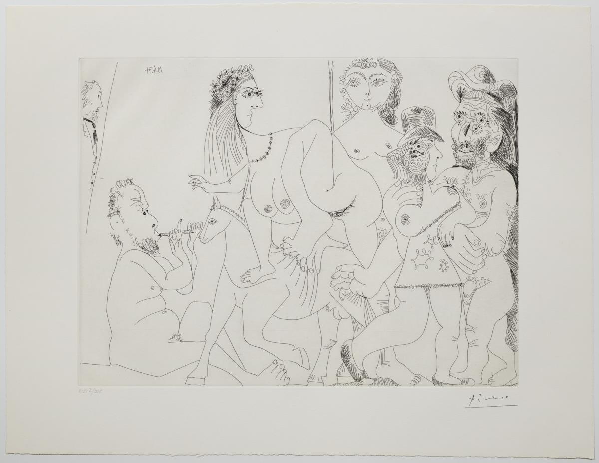 Degas fantasising. Outdoor fête with a masked ball...