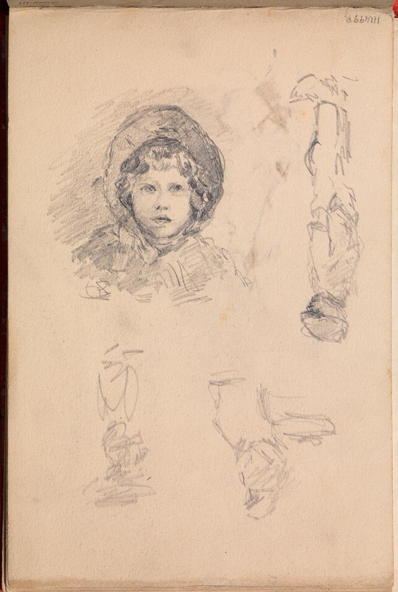 Conchita, hermana del artista y otros croquis