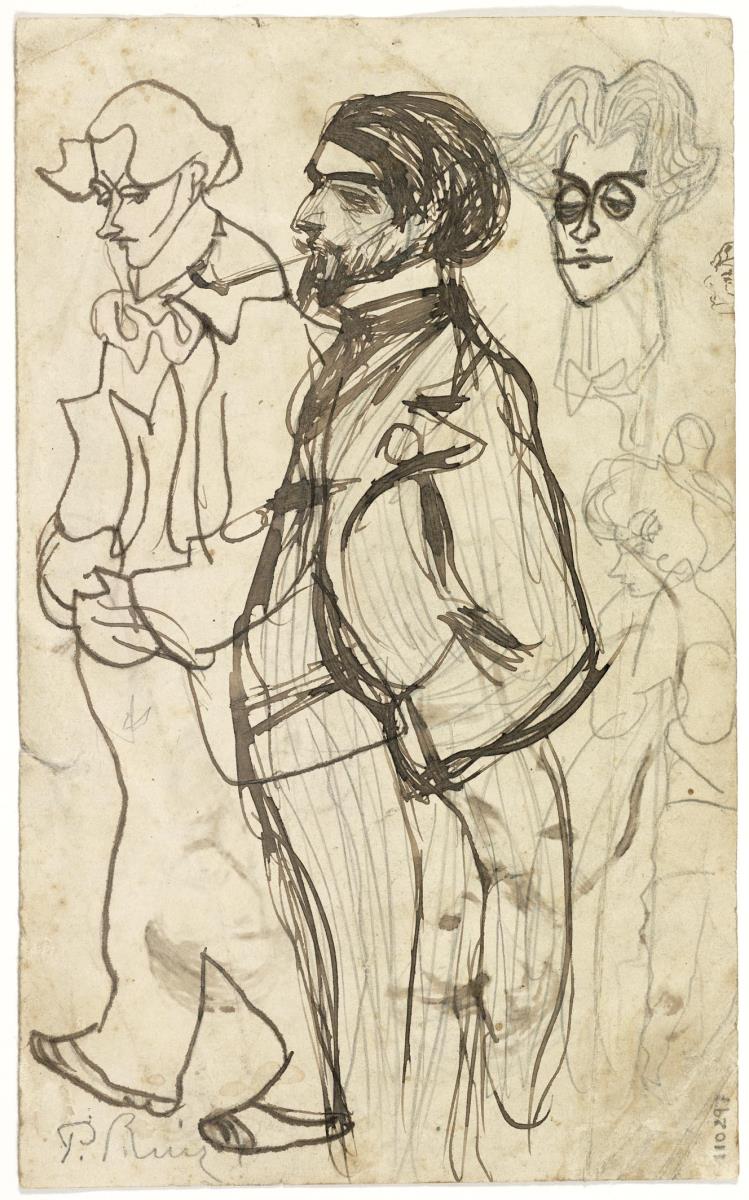 Croquis y caricaturas de "Decadentes"