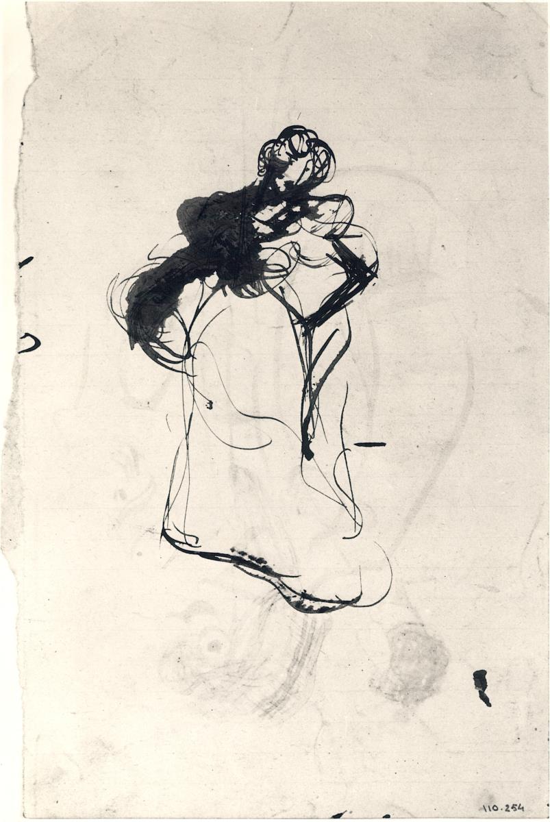 Dona amb vestit de cua