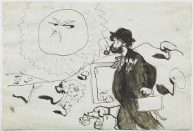 Caricature of Joaquim Mir