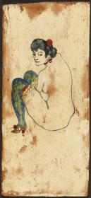 Mujer con medias verdes
