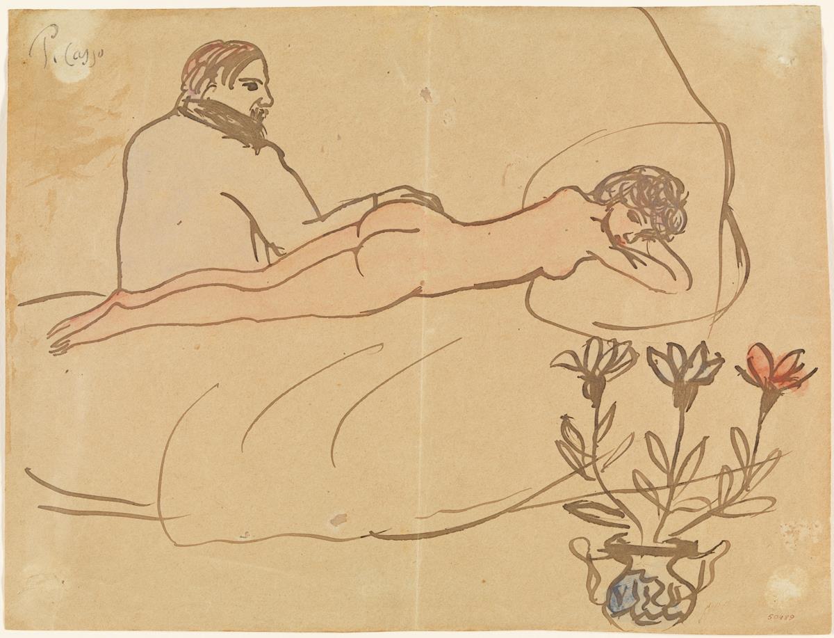 Self-Portrait with Reclining Nude
