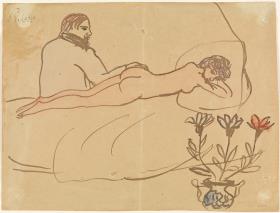 Self-Portrait with Reclining Nude