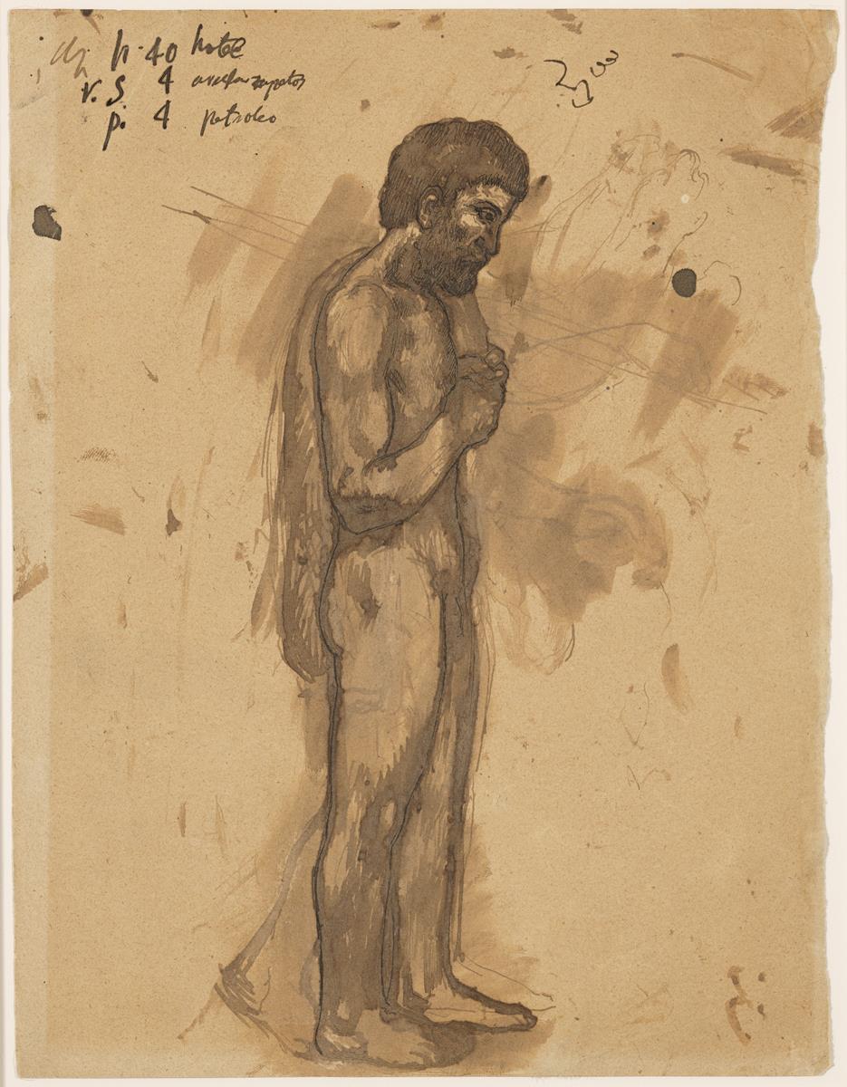 Male Nude with an Empty Sack over His Shoulder