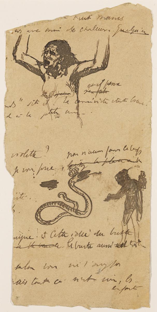 Dona cridant i altres croquis