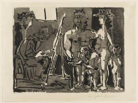 Variación sobre el tema de "Las Meninas": visitas al taller