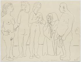 Personajes y paloma