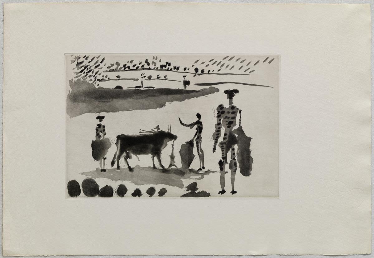 Bullfighter Signalling the Death of the Bull after the Stab