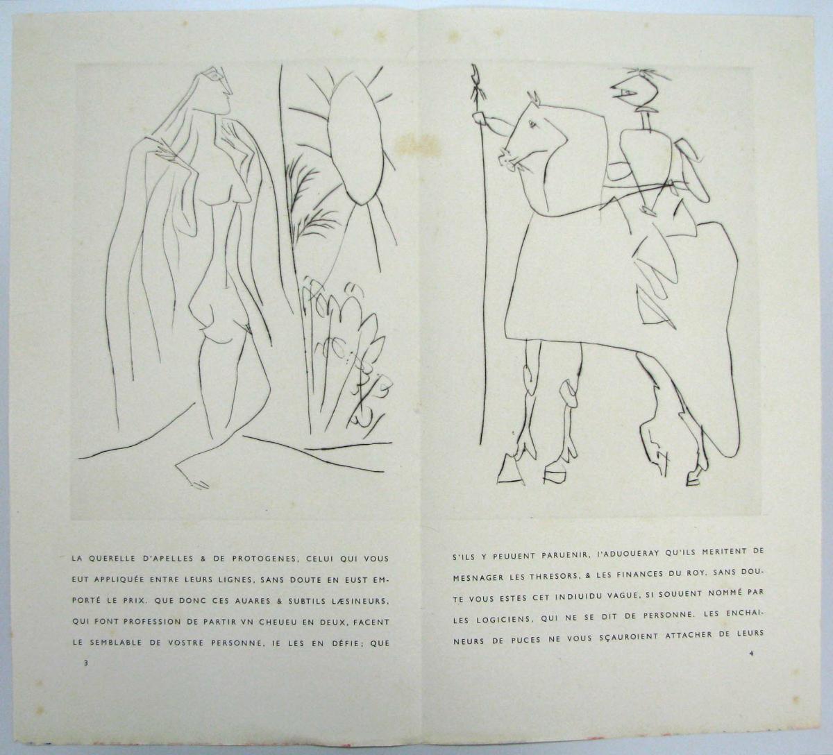 Figura femenina y caballero