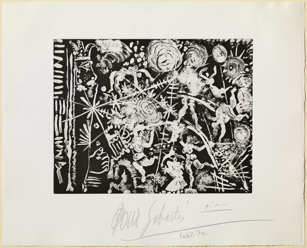 Old Jester Watching Acrobats