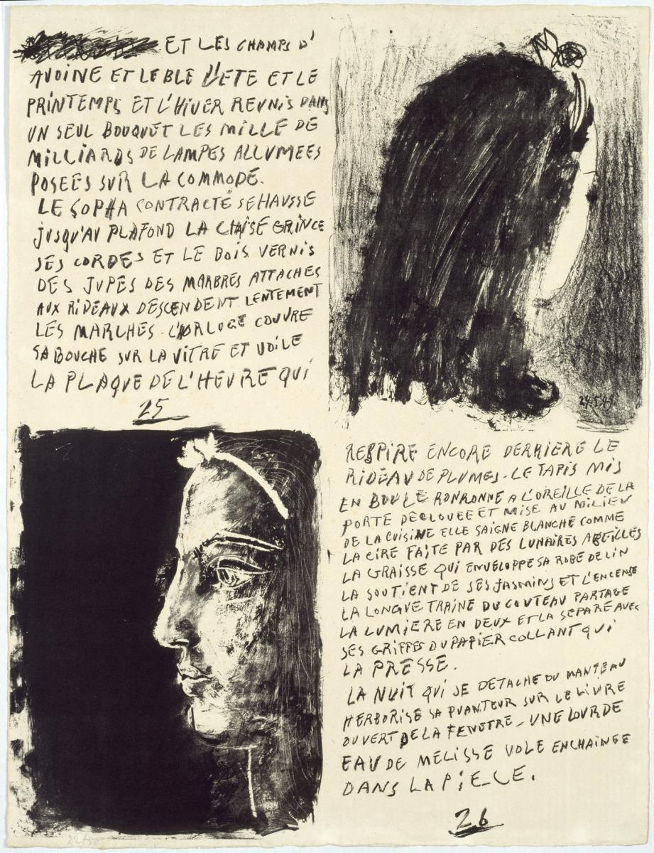 Poems and Lithographs (fragments of a Picasso text)