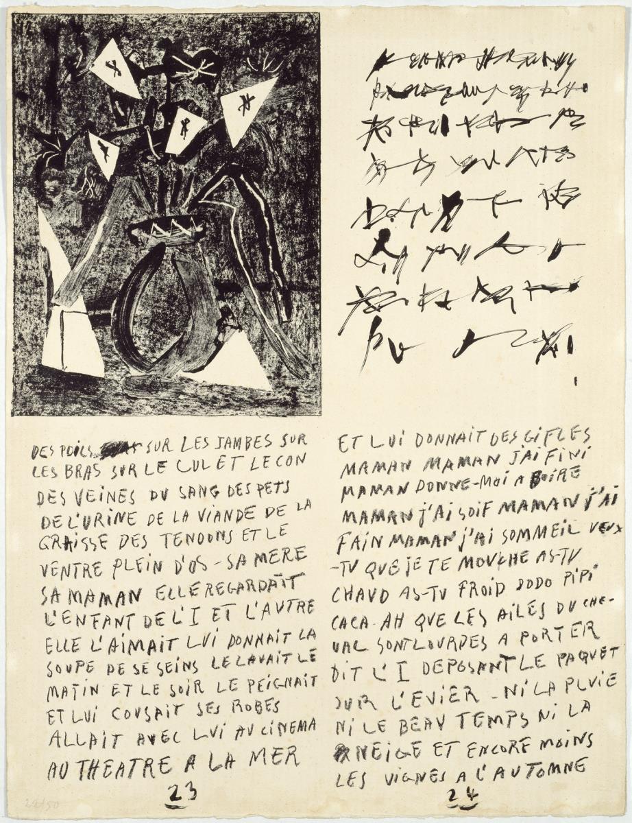 Poemes i litografies (fragments d'un text de Picasso)