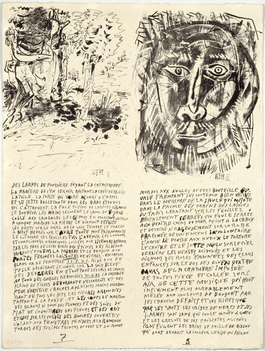 Poemas y litografías (fragmentos de un texto de Picasso)