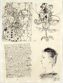 Poemes i litografies (fragments d'un text de Picasso)
