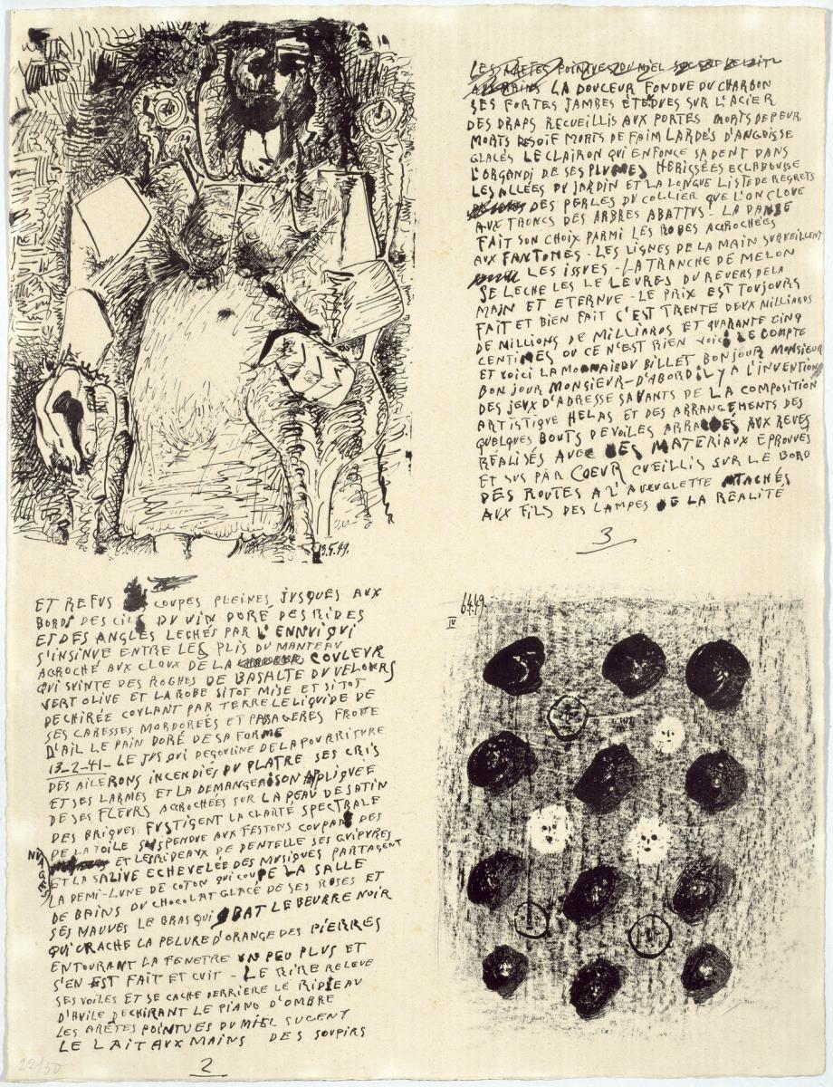 Poems and Lithographs (fragments of a Picasso text)