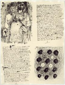 Poemes i litografies (fragments d'un text de Picasso)