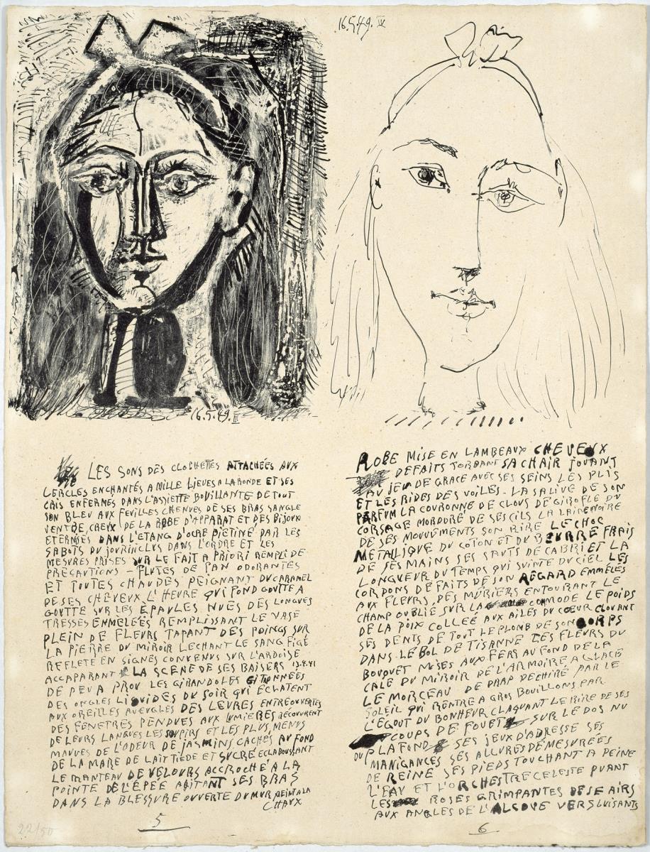 Poems and Lithographs (fragments of a Picasso text)