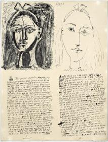 Poemes i litografies (fragments d'un text de Picasso)