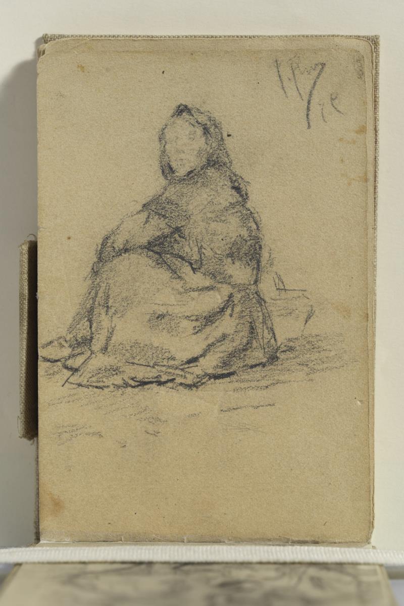 Mujer sentada en el suelo