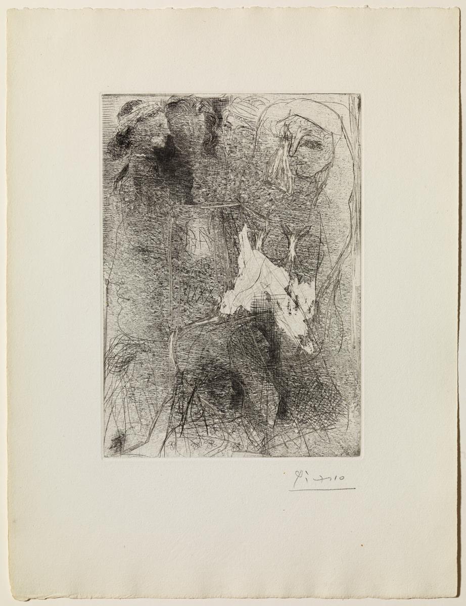 Sheet of Studies. Seated Woman and Heads of Women