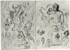 Diversos croquis de personajes