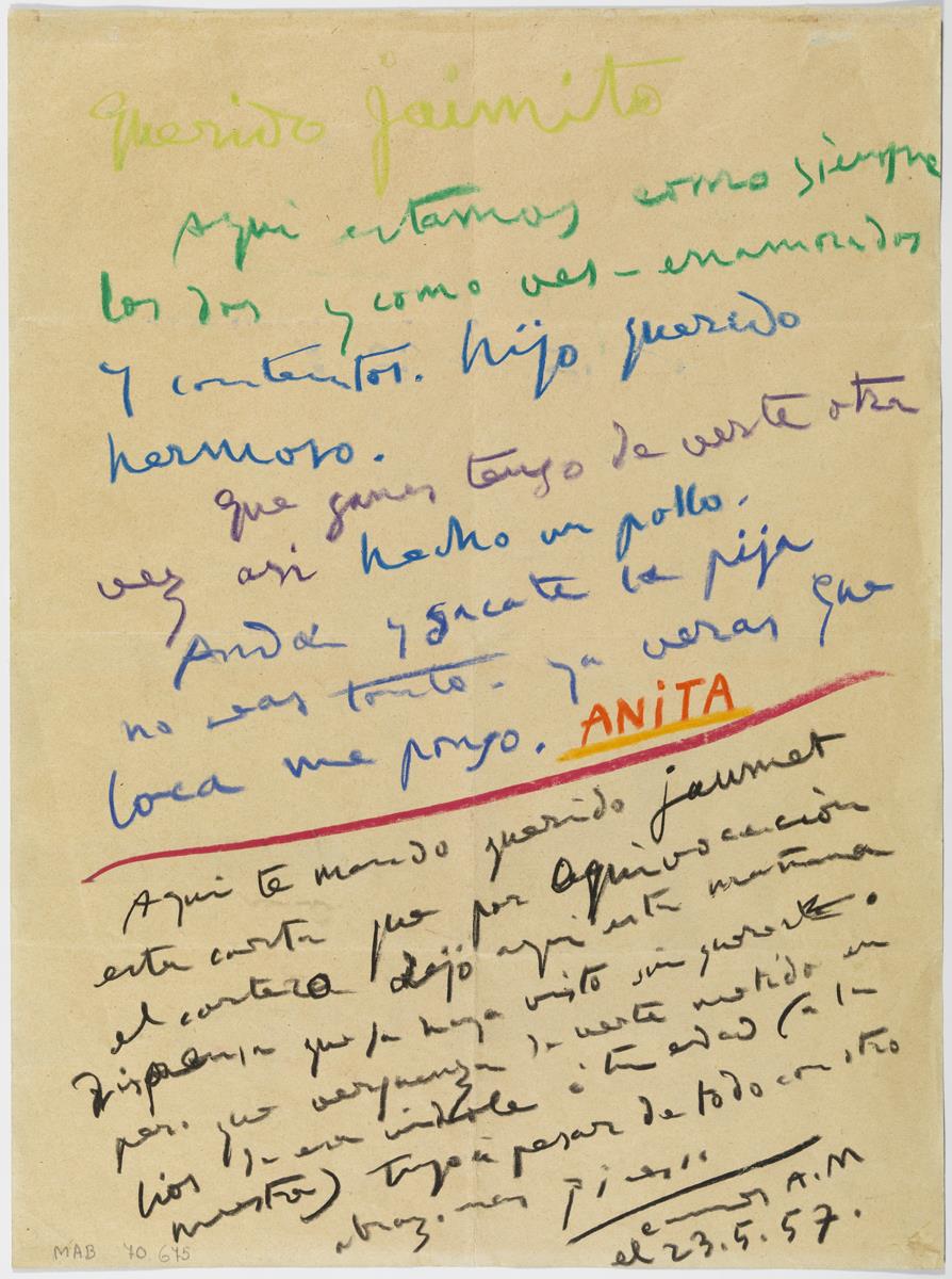 Anotaciones manuscritas (carta)